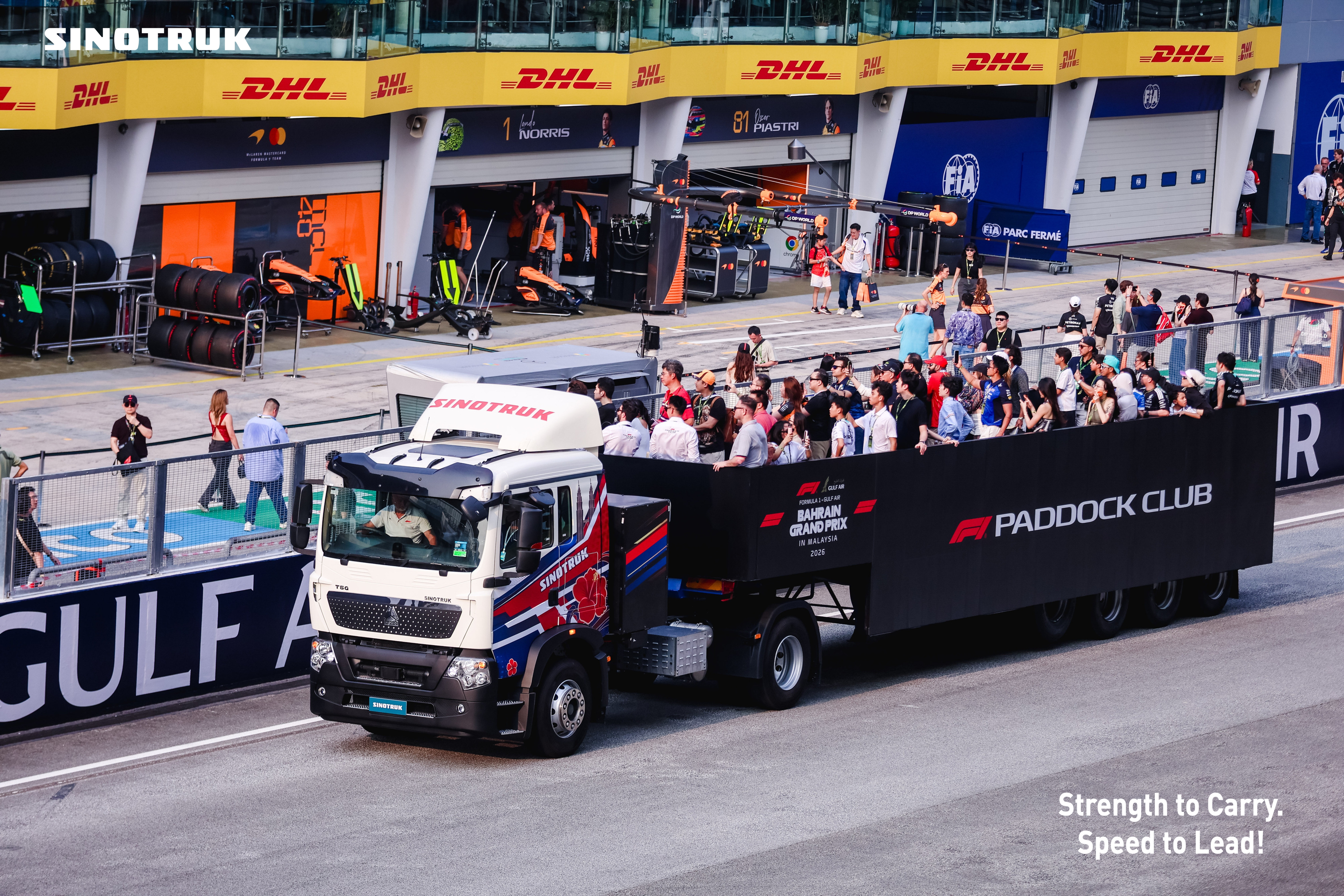 SINOTRUK s'illustre sur le circuit de F1 en Malaisie avec trois modèles